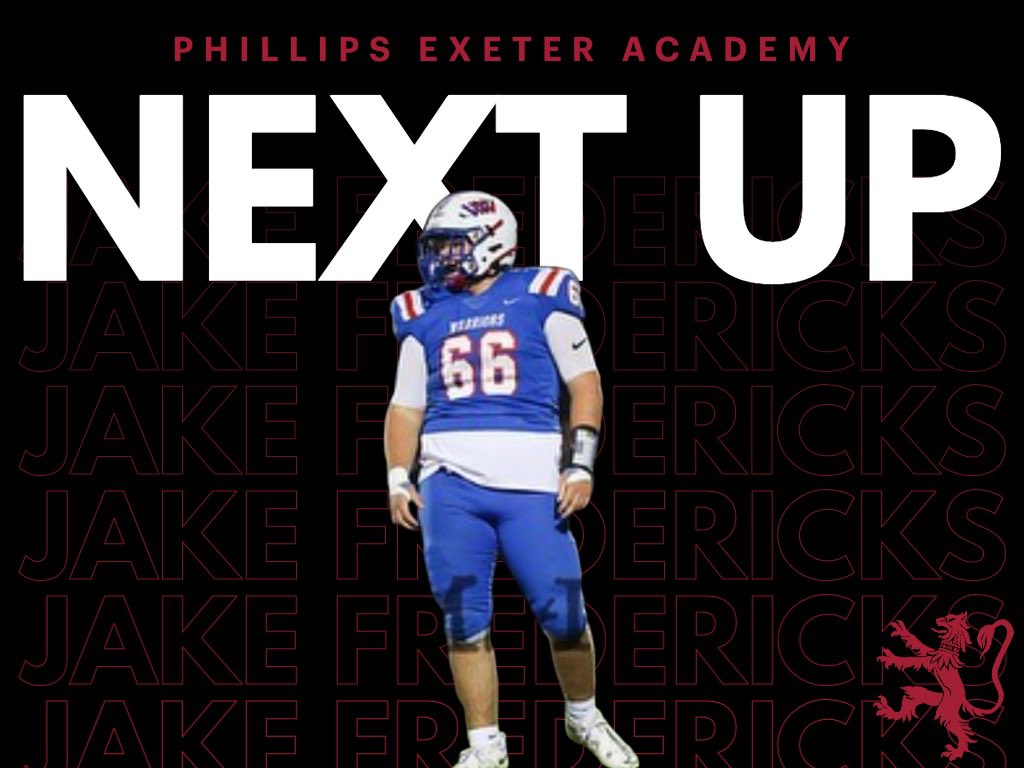 Honored and incredibly grateful to officially announce that I will be attending Phillips Exeter Academy for a post grad year and reclassifying to the class of 2024. I had a lot of help and support to get here and can’t say thank you enough. <a href="/CoachV1781/">Coach Voulgaris</a> <a href="/WHSWarriorFB1/">Warrior Football</a> <a href="/PEAFootball/">ExeterFootball</a>