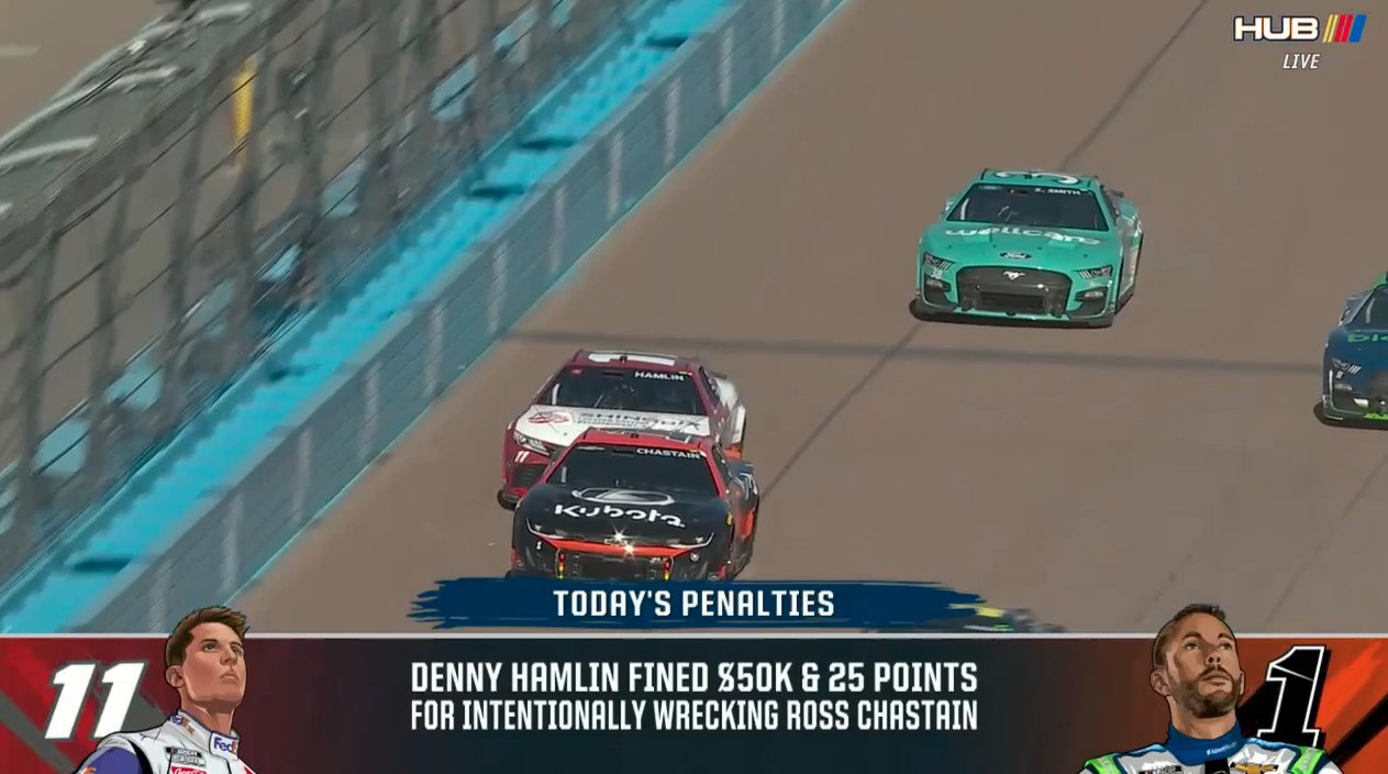 The Penalty Is Dramatic Denny Hamlin Criticizes NASCAR s