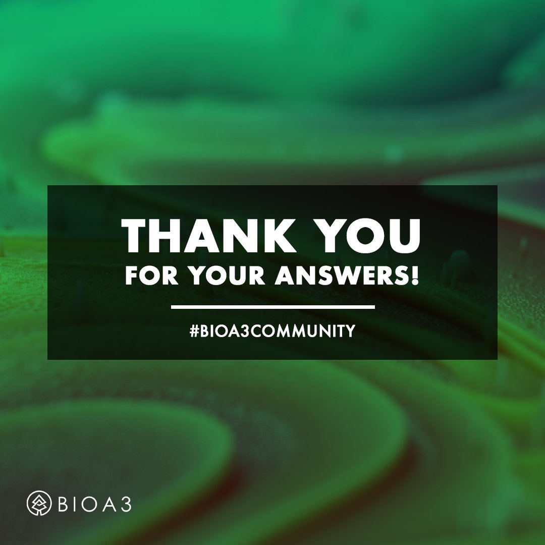 BioA3_Official's tweet photo. Thanks, #Bioa3community! https://t.co/MFbzcHQQDB