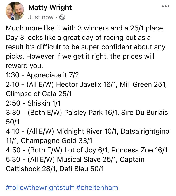 wrightstuff1986's tweet image. #FollowTheWrightStuff #Cheltenham