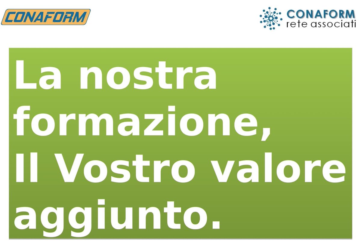 conaform's tweet photo. In questi giorni i formatori accreditati CONAFORM stanno ricevendo l’ATTESTATO DI QUALITÁ E QUALIFICAZIONE PROFESSIONALE rilasciato da @AIF_Ass_It_Form AIF Associazione Italiana Formatori.

Un ulteriore sigillo di qualità delle nostre aule. https://t.co/iMitMGxcw9