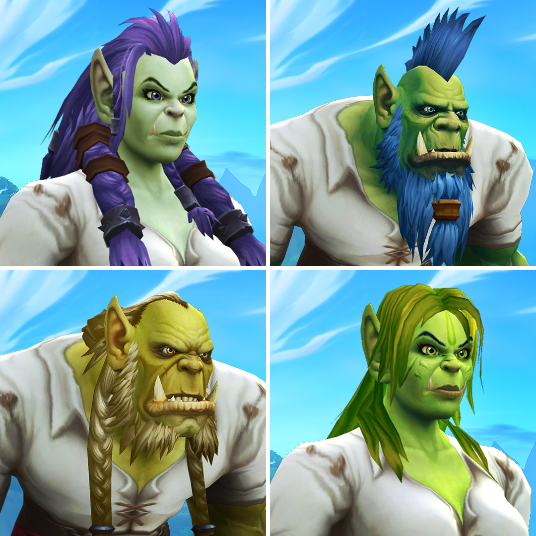 Warcraft's tweet photo. Create a new look to dye for with new hair colors for Orcs and Humans coming in Patch 10.0.7! https://t.co/YxjMfuFwoT