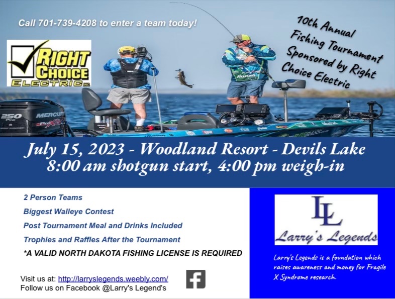 Registration is open for our 10th Annual Walleye Classic #findacure #fragilex #larryslegends #walleyefishing