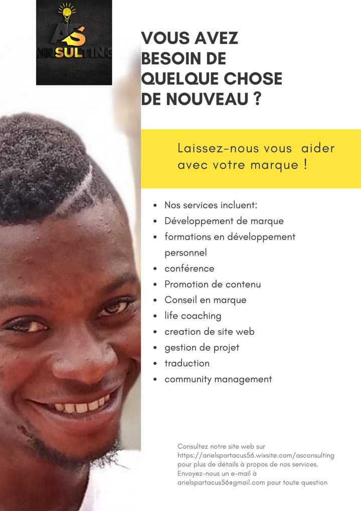 AsConsulting0's tweet photo. Nous vous accompagnons dans tout domaine de vos vies https://t.co/hVobMM39P4