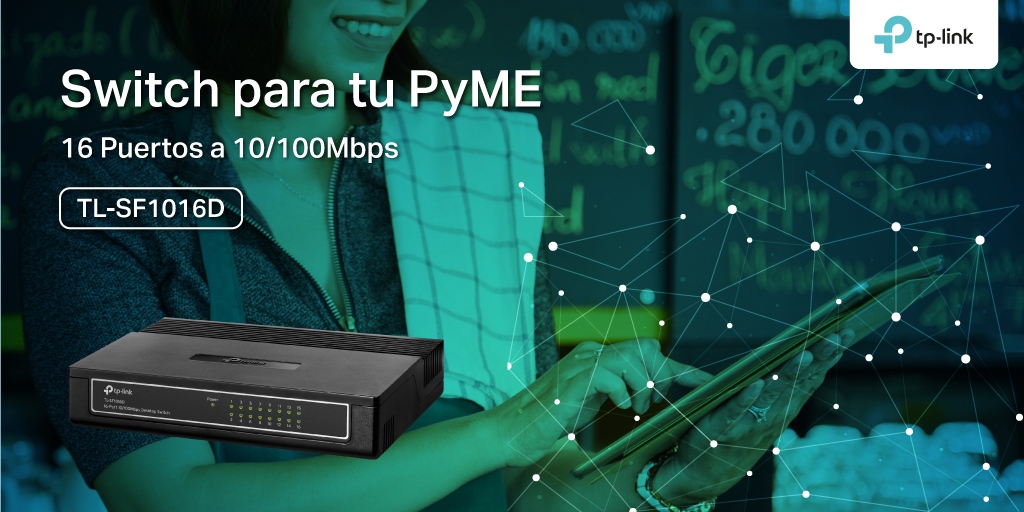 tplink_AR's tweet photo. 💡TL-SF1016D Switch de 16 puertos 10/100Mbps de escritorio
🔸16 puertos RJ451 compatible con Auto MDI / MDIX
🔸Ahorra energía hasta un 70%
🔸IEEE 802.3x control de flujo que proporciona transferencia de datos fiables
🔸Diseño de montaje de escritorio o en pared
🔸Plug and play https://t.co/Vj65hTwh96