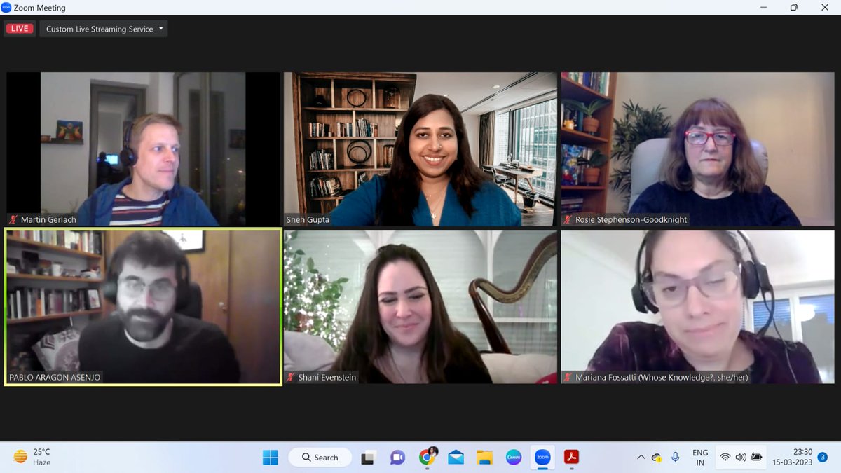 It feels motivating to be acknowledged by a wonderful panel of global experts and campaign designers invited by <a href="/WikiResearch/">WikiResearch</a> for the Wikipedia Research Showcase.

 "Twitter Reacts to Absence of Women on Wikipedia: A Mixed-Methods Analysis of #VisibleWikiWomen. 

#ggsipu #phdchat
