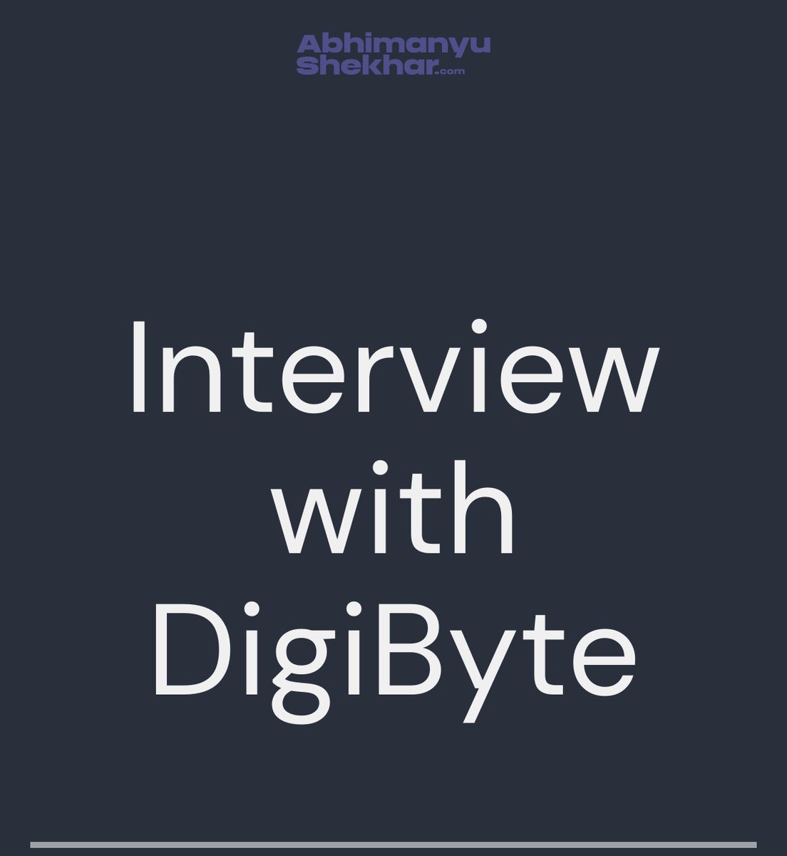 AmoreLoveAmor's tweet photo. The article features an interview with representative @LTLovesdigi from #DigiByte, a decentralized blockchain project. DigiByte is an open-source cryptocurrency focused on security, speed, and decentralization.

https://t.co/DWwcAcOfqn

@coinkit_ give 25 1 $DGB https://t.co/HduGWygU6I