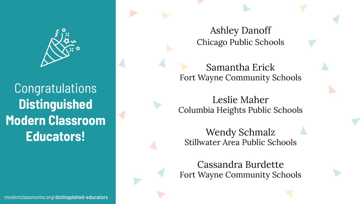 Hundreds of educators have taken the first step to become Distinguished Modern Classroom Educators. Join us in congratulating a couple of our newest DMCEs!

To learn more, visit: bit.ly/3pMVXcX

<a href="/WendySchmalz20/">Wendy Schmalz</a> <a href="/ChiPubSchools/">CPS - Chicago Public Schools</a> <a href="/FWCommSchools/">FWCS</a> <a href="/CHPSisd13/">Columbia Heights Public Schools</a> <a href="/onwardpioneers/">OnwardPioneers</a>