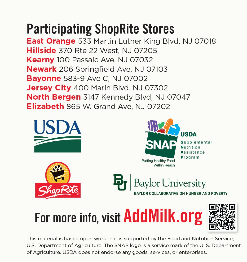 Healthier JC (@healthierjc) on Twitter photo Are you on SNAP benefits? If so, when you spend $10 on low-fat or fat-free milk, you can automatically get a coupon for $10 more to buy other dairy products like yogurt & cheese.This program ends in May 2023 #HealthierJC <a href="/JerseyCity/">City of Jersey City</a> <a href="/JerseyCityHA/">Jersey City Housing Authority</a> <a href="/ServeJerseyCity/">Serve Jersey City</a> <a href="/JCFPL_NJ/">Jersey City Free Public Library</a> <a href="/ulohc/">UrbanLeague of Hudson County</a> Are you on SNAP benefits? If so, when you spend $10 on low-fat or fat-free milk, you can automatically get a coupon for $10 more to buy other dairy products like yogurt & cheese.This program ends in May 2023 #HealthierJC <a href="/JerseyCity/">City of Jersey City</a> <a href="/JerseyCityHA/">Jersey City Housing Authority</a> <a href="/ServeJerseyCity/">Serve Jersey City</a> <a href="/JCFPL_NJ/">Jersey City Free Public Library</a> <a href="/ulohc/">UrbanLeague of Hudson County</a>