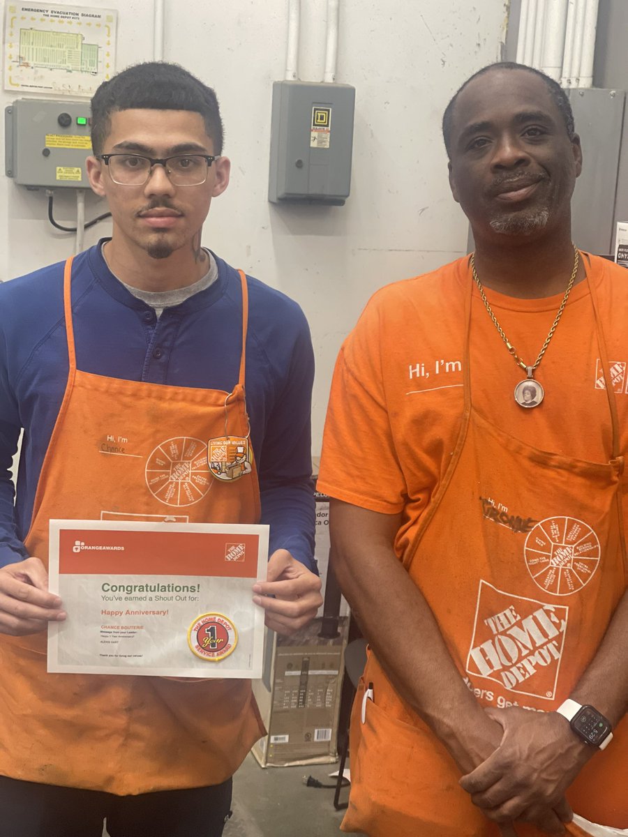 365 days fly by pretty fast in Depot days!!! Happy 1 Year Anniversary Chance!!!! 🎉🎉 <a href="/ChadDantin/">Chad Dantin</a> <a href="/TonjesBetty/">Betty Tonjes</a> <a href="/lakethiasalgue1/">lakethia salguera</a> <a href="/Jacobhomedepot/">Jacob Lutes</a> <a href="/HDDistrict132/">Home Depot D132</a>