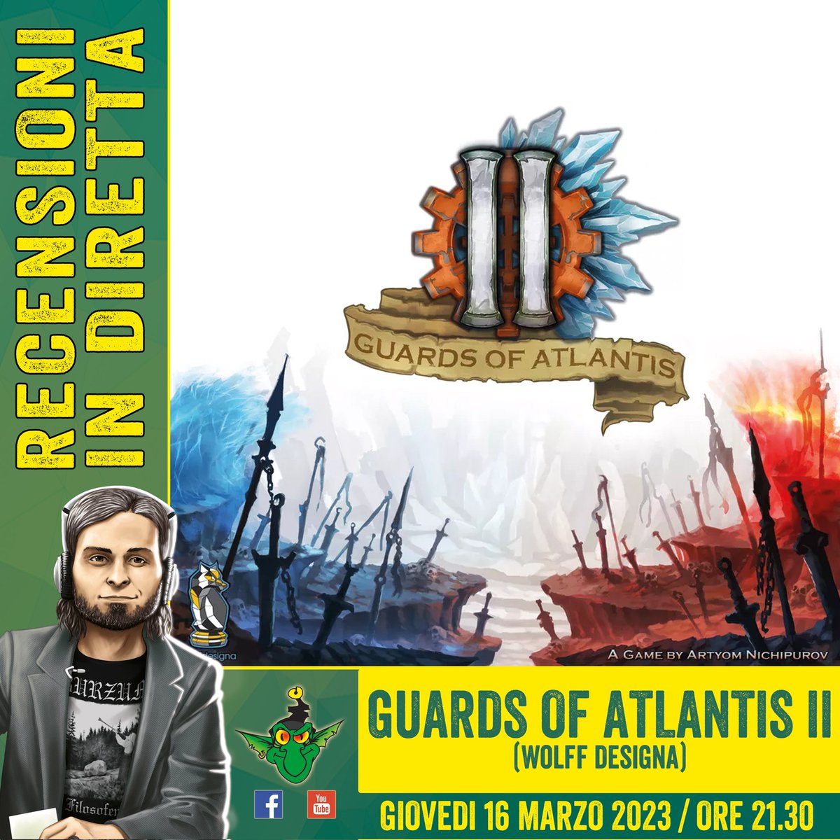 TanaDeiGoblin's tweet image. Domani sera nella nuova puntata di #Recensioniindiretta @Agzaroth ci parlerà di #GuardsofAtlantis