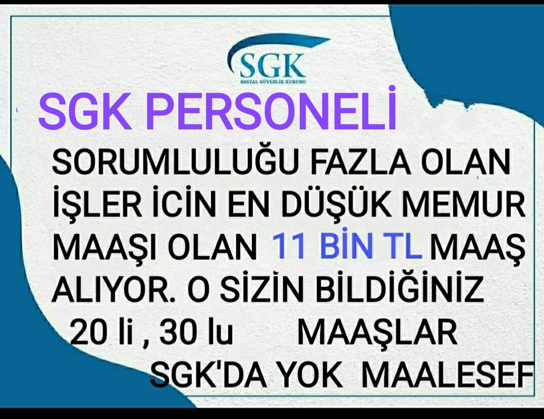 emrepetek05's tweet photo. SGK personeli :
1-666 khk ile kaybedilen haklarını
2-İkramiye
3-Ek Ödeme Artışı
4-Alan Uzmanlığı
5-Sosyal Güvenlik Tazminatı
6-3600 Ek Gösterge
Kısacası hakkı olanı istiyor.
@vedatbilgn
@memurlarnet
@RTErdogan
@csgbakanligi
@BuroMemurSen_
@TurkburosenM
#SGKPersoneli https://t.co/yJ9WAw8iUj