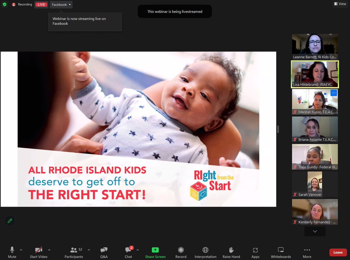 We're underway talking about Solving the Early Educator Staffing Crisis in RI! You can watch live on our Facebook page: facebook.com/RIghtFromTheSt…