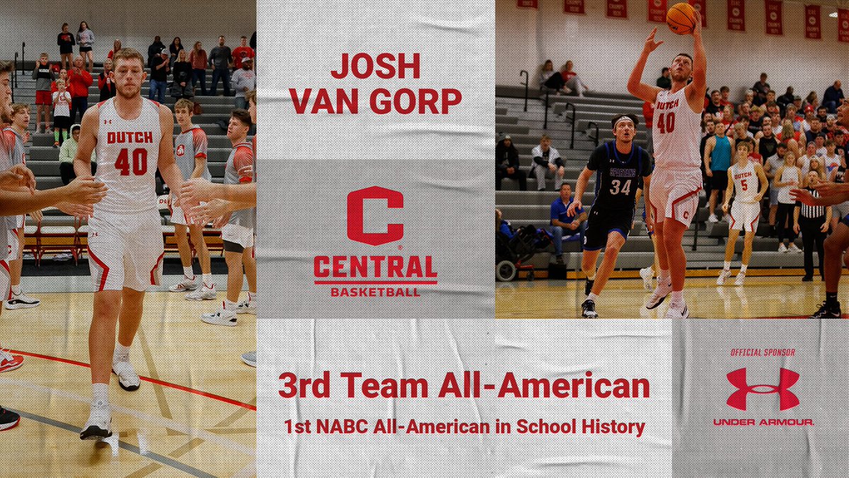 ALL-AMERICAN 

Josh Van Gorp was named to the NABC All-American team! The 1st in school history!