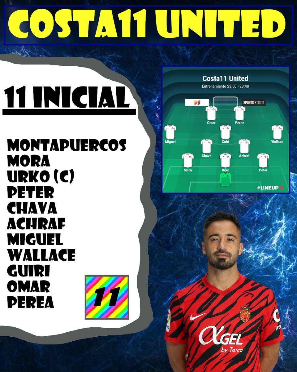 ⚽PARTIDOS⚽

Seguimos preparandonos para la vuelta a todas las competiciones. Hoy salimos con el siguiente 11 a darlo todo y seguir poniendonos a tono para la temporada

#ArribaCosta11