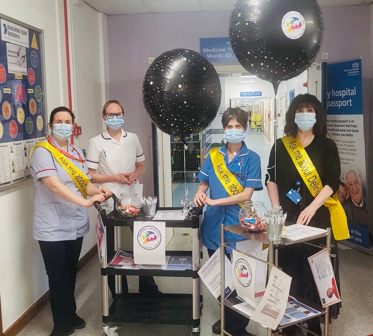 Delirium - A sudden change  to persons mental state: Understanding and treating the causes is key. 
Raising  awareness / New Trust Policy / Screening / Patient Centred  Care
#deliriumiseveryonesbusiness 
#WDAD2023
