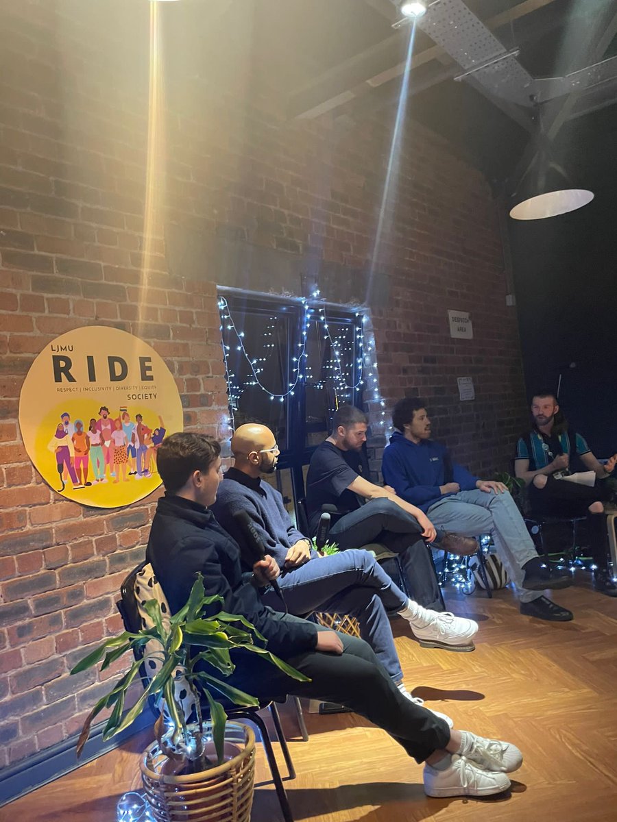 EmilyhmWharton's tweet photo. I’m so incredibly proud of everyone involved for marking this event happen. 

We created a lovely event all about men’s mental and discussions around this subject! 

Well done @ljmuridesoc @johnmooressu  @LJMU @LewisBuxton93 @LyndonJamesShip Alisha Masih and Joseph Roberts 👏🏼 https://t.co/YIlehmf1c8