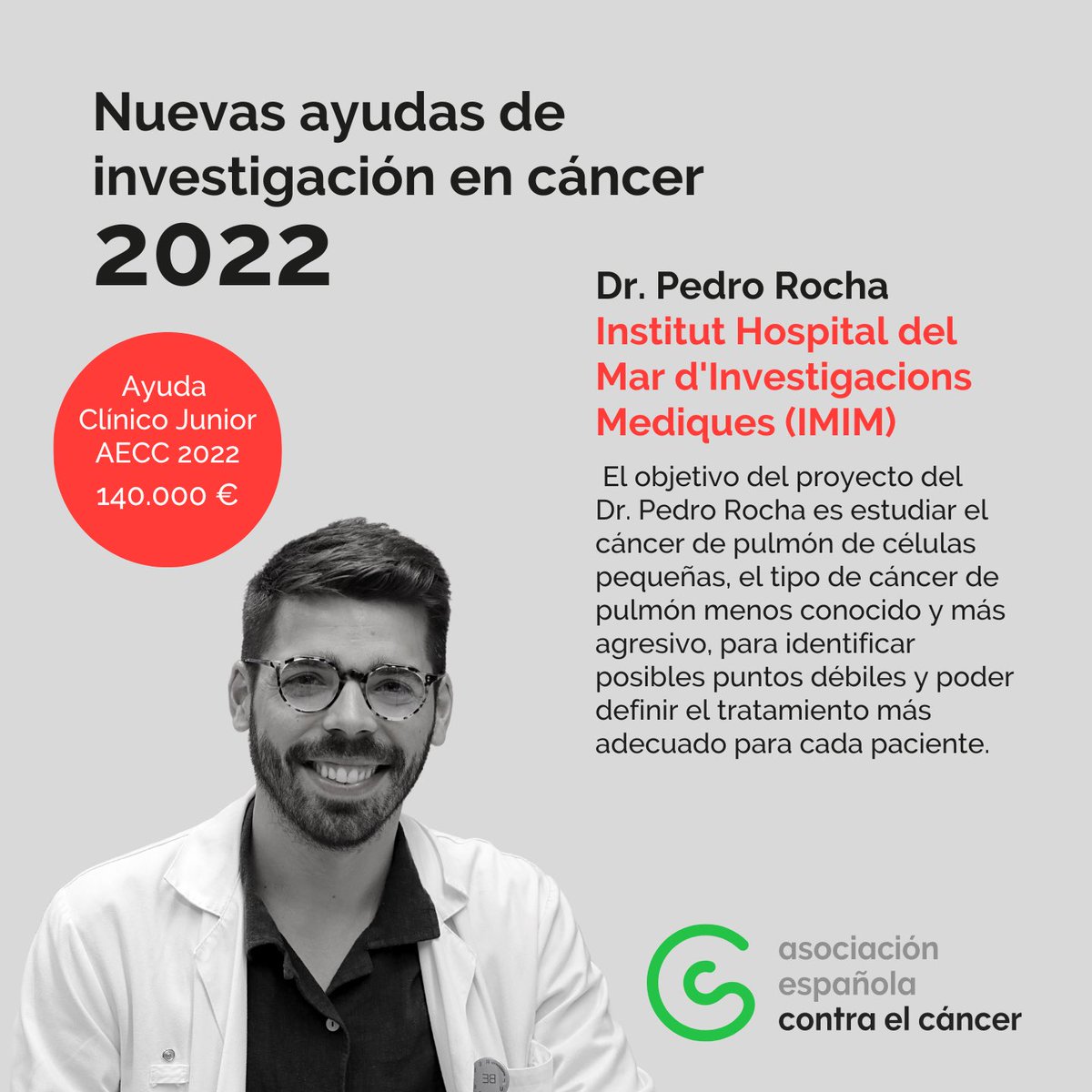 Muchas gracias ⁦<a href="/ContraCancerEs/">Asociación Española Contra el Cáncer</a>⁩ ⁦<a href="/ContraCancerBCN/">Associació Contra el Càncer BARCELONA</a>⁩ por creer en nuestro proyecto. Con el apoyo ⁦<a href="/ContraCancerEs/">Asociación Española Contra el Cáncer</a>⁩ buscaremos nuevas estrategias contra el cáncer microcítico de pulmón 🫁💪🏻 #lcsm #sclc ⁦⁦<a href="/hospitaldelmar/">Hospital del Mar</a>⁩ @IMIM_research⁩