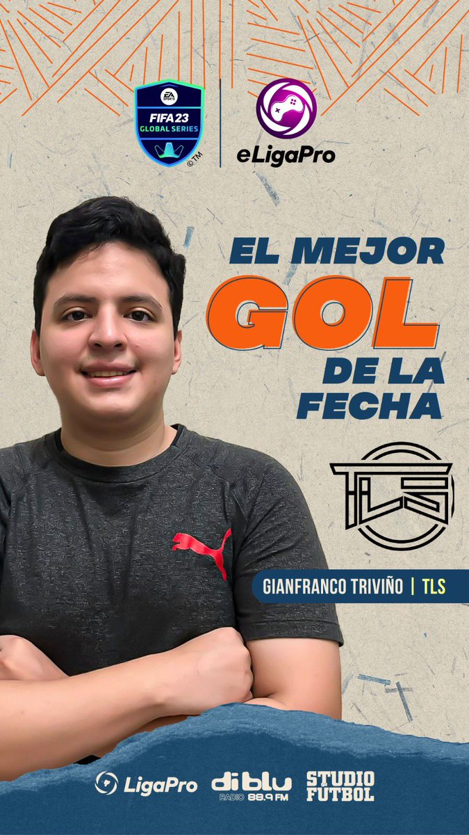eligapro's tweet photo. ¡Golazo de otro planeta! ⚽🚀 Gianfranco Triviño de TLS gaming se lució en la cancha y marcó el gol de la fecha 7 en la eligapro. ¡No te pierdas esta obra de arte! 🤩 #GolDeLaFecha #ELIGAPRO #TLSgaming  @LigaProEC @StudioFutbol @RadioDibluFM https://t.co/QX4v2336hn