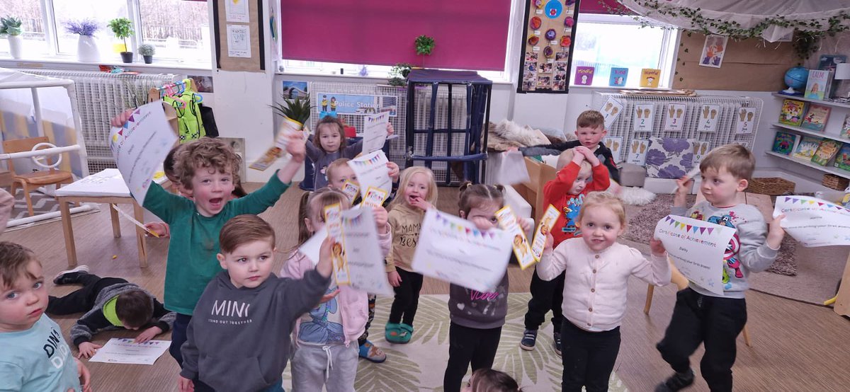 LinnvaleE's tweet photo. Today 31 of our nursery children received their certificates for having their first poem chosen for publication in the book My First Poem 2023- Treasured words. @YoungWritersCW #myfirstpoem #literacy #celebration https://t.co/L6B1Fr0HLL