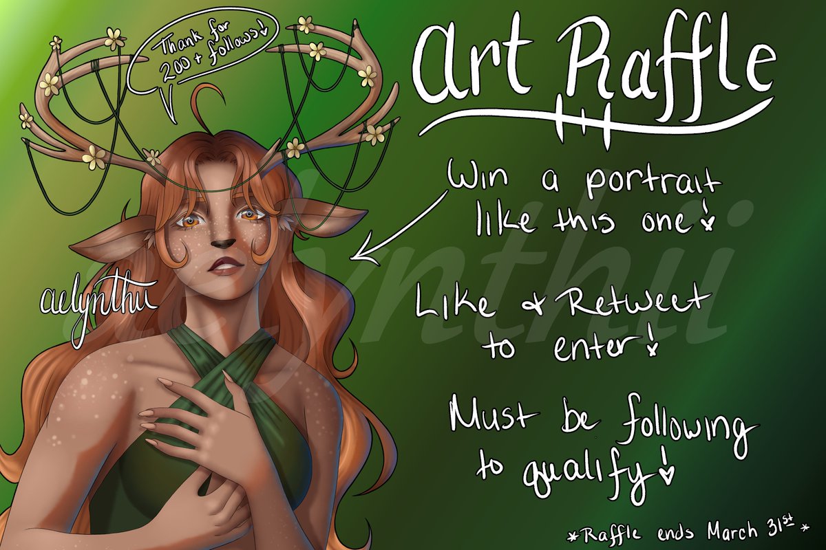 aelynthii's tweet photo. 🌸 Art Raffle 🌸

Thank you for 200+ amazing follows!! 💖

One winner will receive a fully rendered portrait or half body.

How to enter:
🌸 Like &amp; Retweet this post
🌸 Follow me
🌸 (Optional) Leave your character below and tell me about them!

*Raffles ends 31/03* https://t.co/yGIW2HJEzo