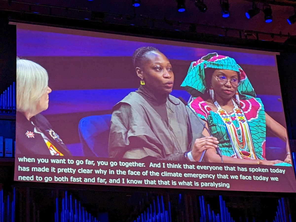 BryonyAllan's tweet photo. @EllaRobertaFdn It was a pleasure spending an impromptu evening with you on Sun @WOWisGlobal.  Thanks for the great company! 🙏 After our chat, this partial proverb from @HafsatKIND's moving Climate Crisis talk has stuck with me: "When you want to go far, you go together". https://t.co/avwaJ4IDsY