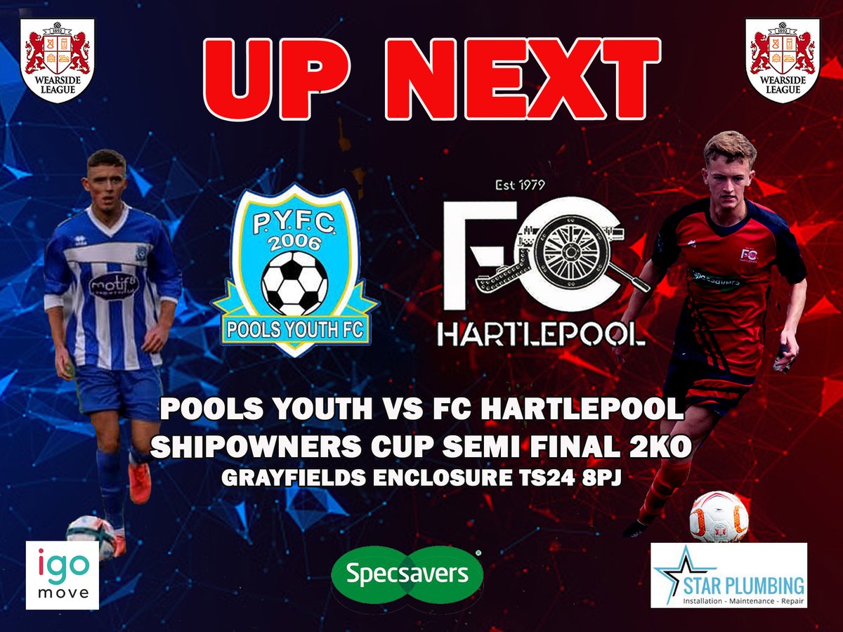 What a game we have coming up this Sat as we meet our neighbours Pools Youth for the very first time 

Pools Youth have done extremely well to get to this stage knocking out Division 1 opponents on the way so we know we are in for a very tough game

<a href="/Grayfields_Bar/">The Pavilion Bar</a> will be open