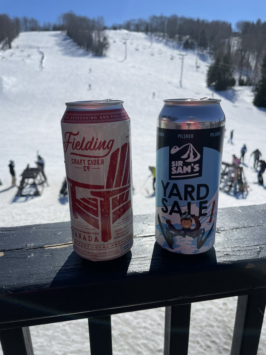 Worked hard for these! Apres Ski! <a href="/SirSamsSkiArea/">Sir Sam's Ski / Ride</a> <a href="/FieldingCider/">FieldingCraftCiderCo.</a>