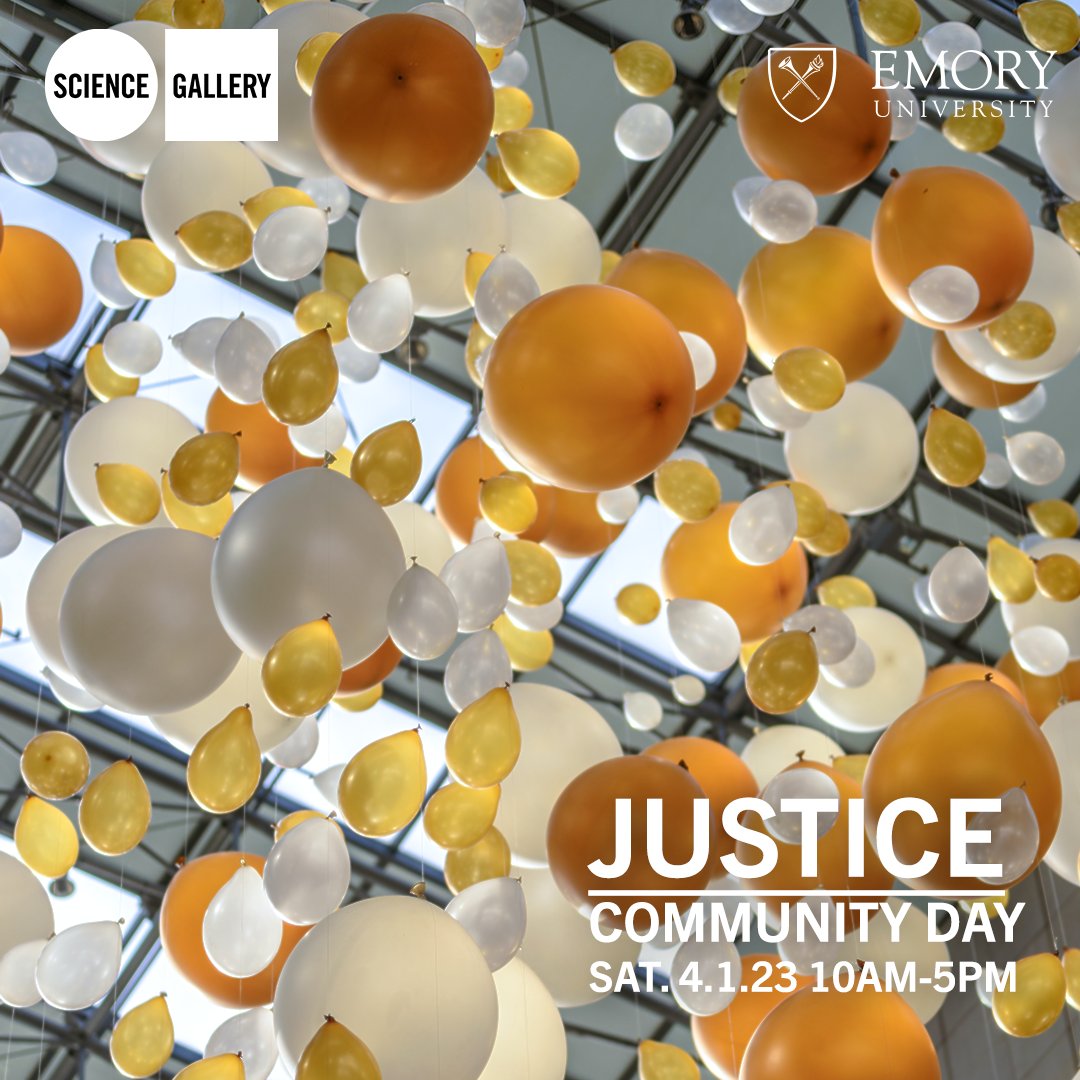 Come celebrate the opening of our new exhibition, JUSTICE, at Community Day! (Sat. April 1st) Visit link-in-bio for event details. #sciencegallery #sciencegalleryatlanta