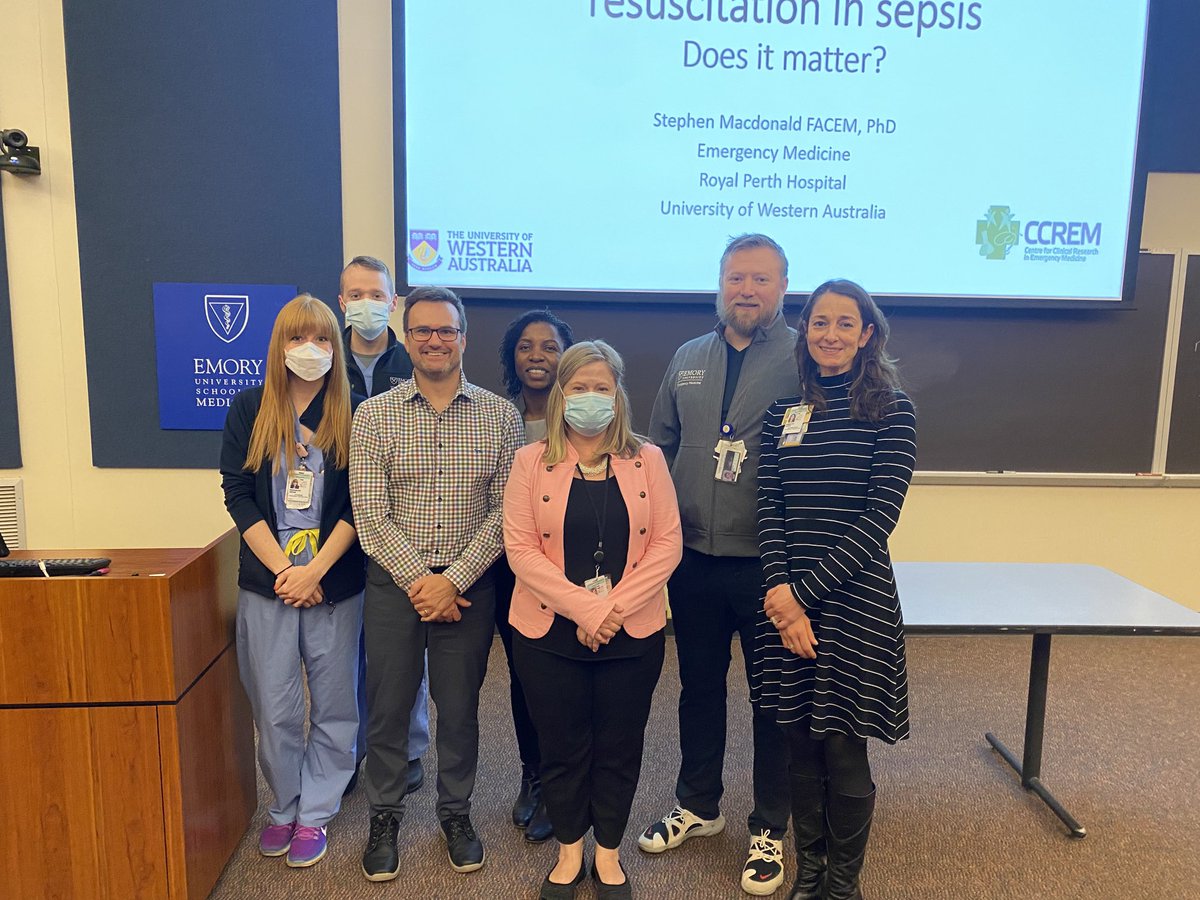 Great morning at Grady Memorial Hospital in Atlanta talking about #sepsis. Thanks for having me. ⁦<a href="/EmoryUniversity/">Emory University</a>⁩ ⁦<a href="/GradyHealth/">GradyHealth</a>⁩ ⁦<a href="/Esper_annette/">Annette Esper</a>⁩ ⁦<a href="/EmmGeezee/">Meredith Greer</a>⁩ ⁦<a href="/ARISEFluidsRct/">ARISE Fluids RCT</a>⁩ ⁦@ChurchillTrust⁩ ⁦<a href="/UWAresearch/">UWA Research</a>⁩ ⁦