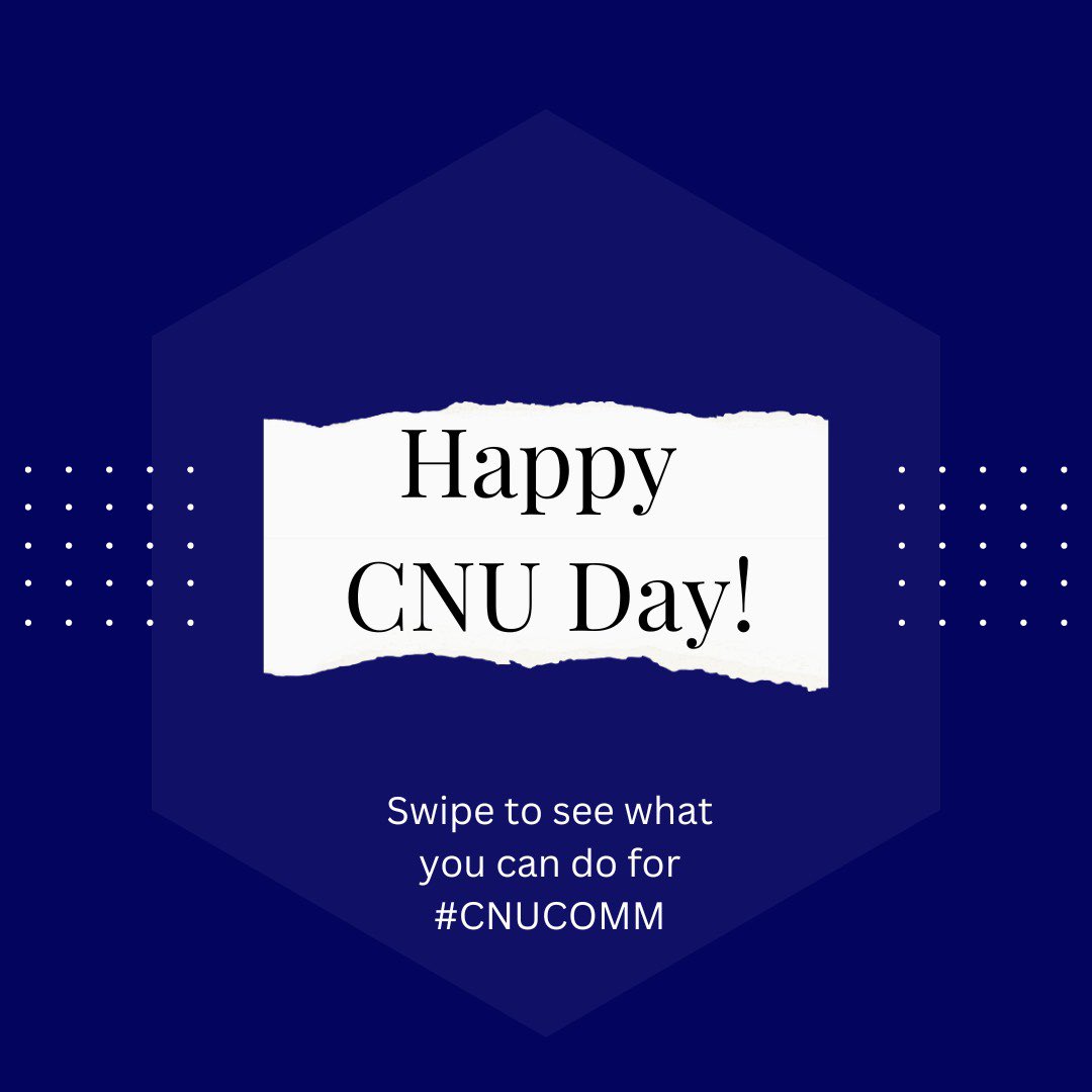 CNUComm's tweet photo. It is CNU Day!

Support our captains in COMM. Donate to the Byatt Scholarship for students! #CNUday #CNUcaptains #COMMnerd https://t.co/TRkUYST0Oy