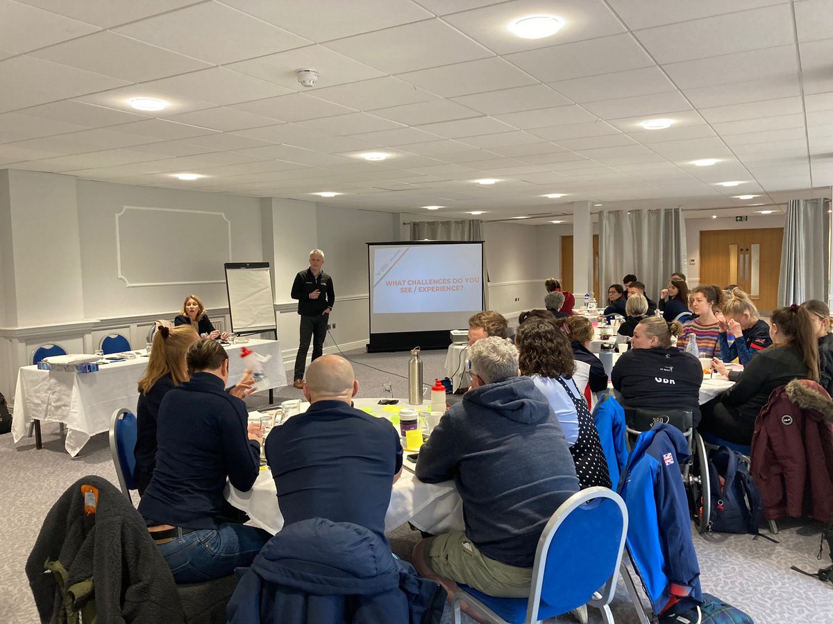 rich_burden's tweet photo. The superb Dr Kate Hutchings and I kicked off the @eis2win #SmartHER Female Athlete Roadshows today in Loughborough. Excellent engagement from athletes, coaches and support staff from across the high performance system. https://t.co/zsPBQbj1TU