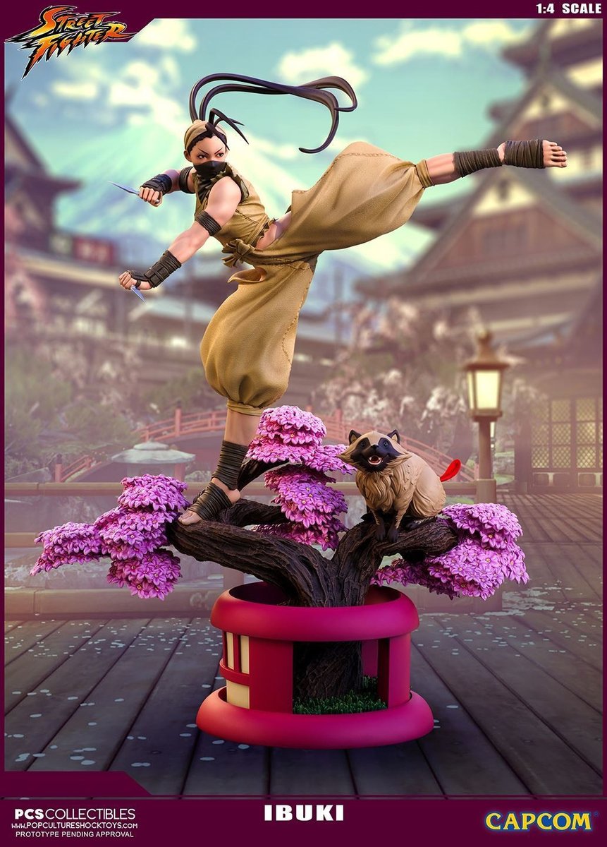 ironpinky's tweet photo. Here's a 1:4 scale Ibuki statue i had a hand in designing alongside @CollectPCS. Absolutely love how they sculpted the base! #ibuki #streetfighter #edwinhuang #pcstoys #collectpcs #streetfighter3 https://t.co/0vSYLjBxMM