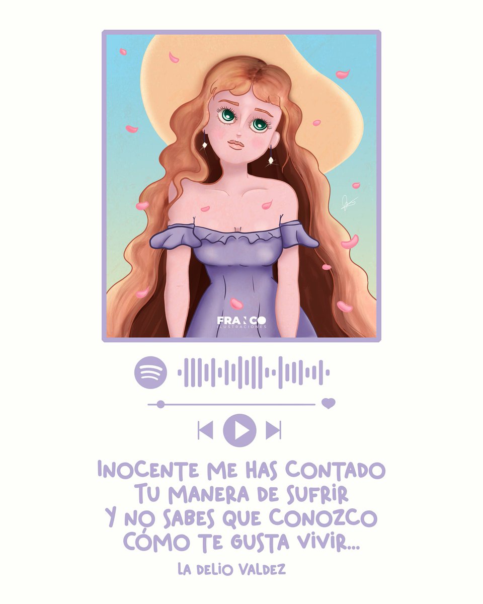 Franilus's tweet photo. Nueva ilus que subí a insta. Una canción de @LaDelioValdez #ladeliovaldez . Pueden escanear el código y los lleva a la canción en #Spotify 
.
.
.
#digitalart #digitaldrawing #arte #música #kawaii #kawaiigirl https://t.co/UJPh5A0VZW