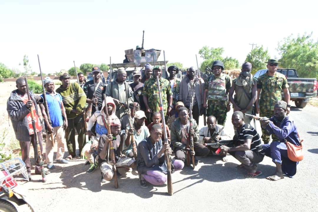 Yatab_ngr's tweet photo. Sources on the ground in Zamfara State tell me troops are recording massive successes against the terrorists. Many have been killed so far. The civilian JTF are also playing their part in this new chapter being written in the North West!
#Supportyourtroops
#OPHD
#NorthWest https://t.co/Ulsrdo0eHN
