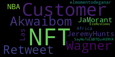 infokalyptisch's tweet photo. Trending in my timeline now:  #NFT (2)  #Customer (1)  #Akwaibom (1)  #Wagner (1)  #Retweet (1)  #JeremyHunts (1)  #NBA (1)  #JaMorant (1) https://t.co/tk43iZ4wsL