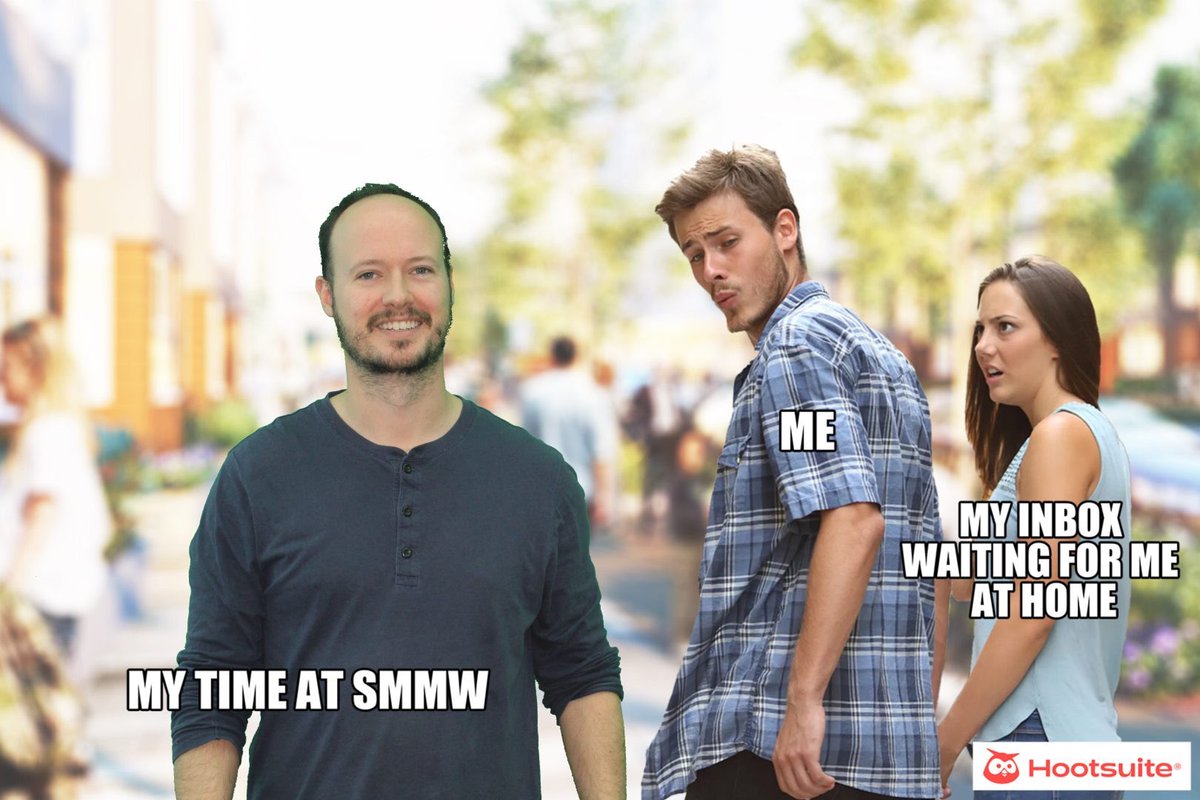 AtNickMartin's tweet photo. Had to recreate a couple of classic memes at the @hootsuite  booth at #SMMW23 lol https://t.co/5V7Z5lxmmI
