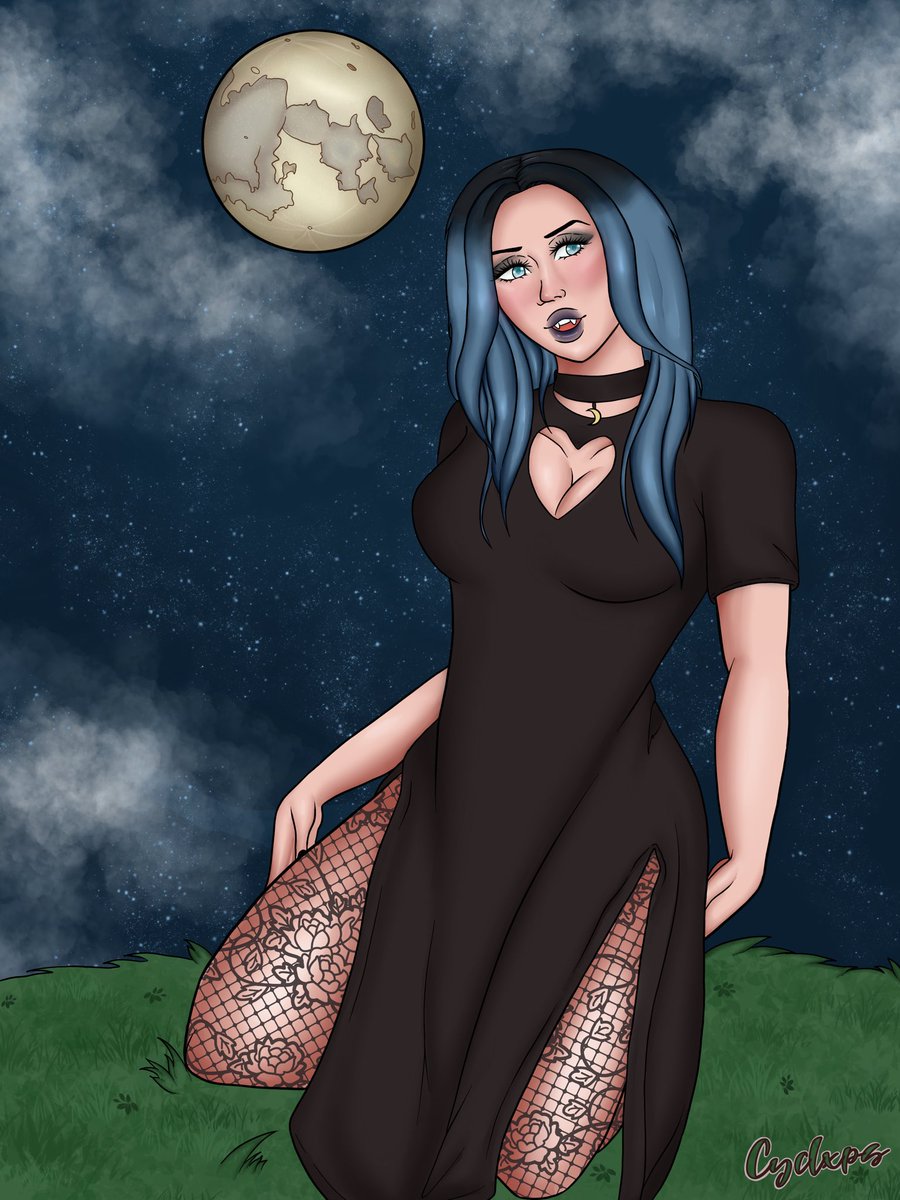 Cyclxps2's tweet photo. A few commissions i did last year ! 
Tags 🏷 
#art #artwork #digitalart #procreate #genz #pinup #AnimeArt #animegirl #colorhair #altgirl #pastlegoth #goth #moon #nightsky #sittingpose #makeup #CommissionedArt #halfbody #fullbody https://t.co/iF06poVbrd
