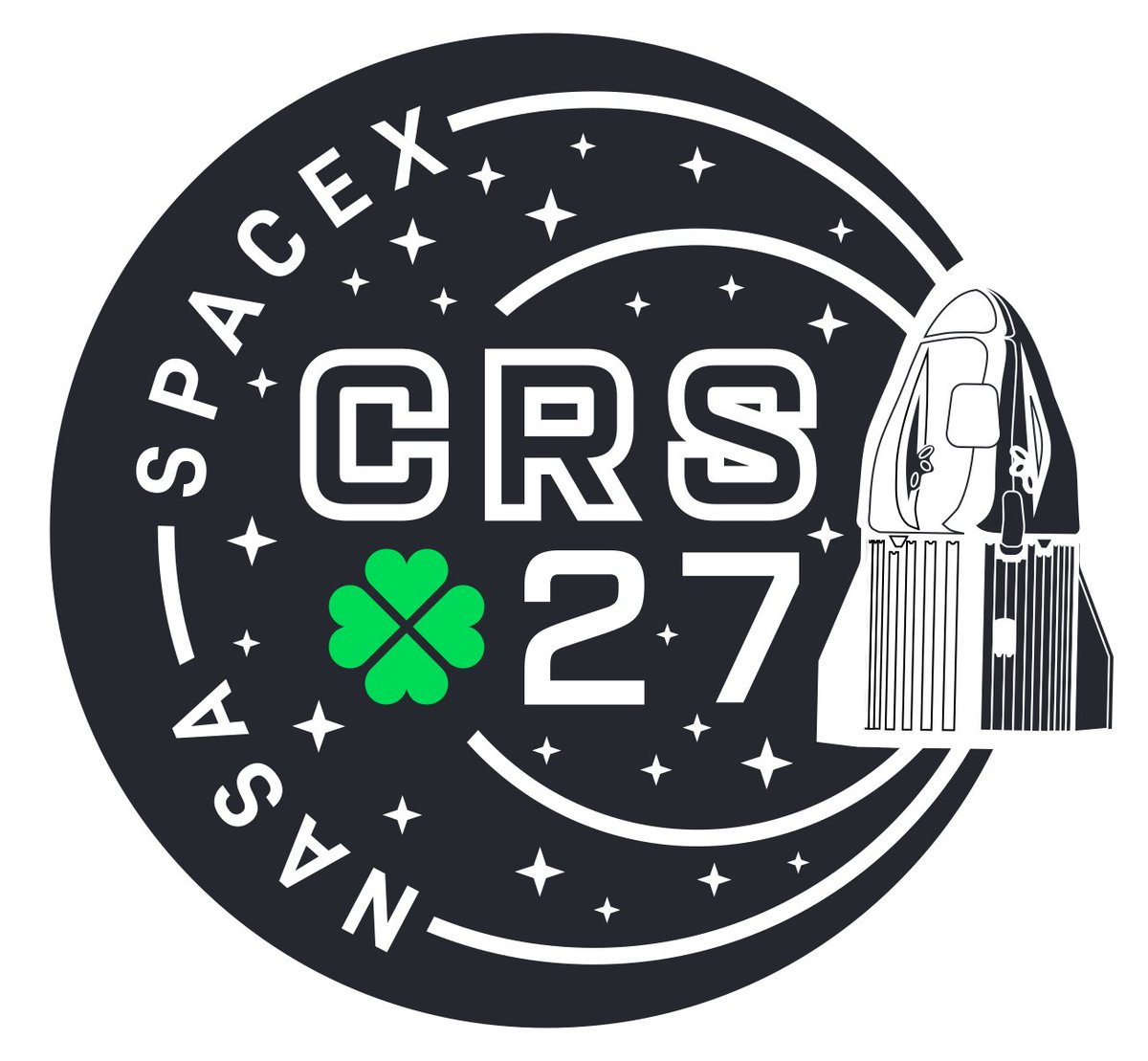 UrayV's tweet photo. Логотип CRS-27 от SpaceX https://t.co/7tN7DZmiQj