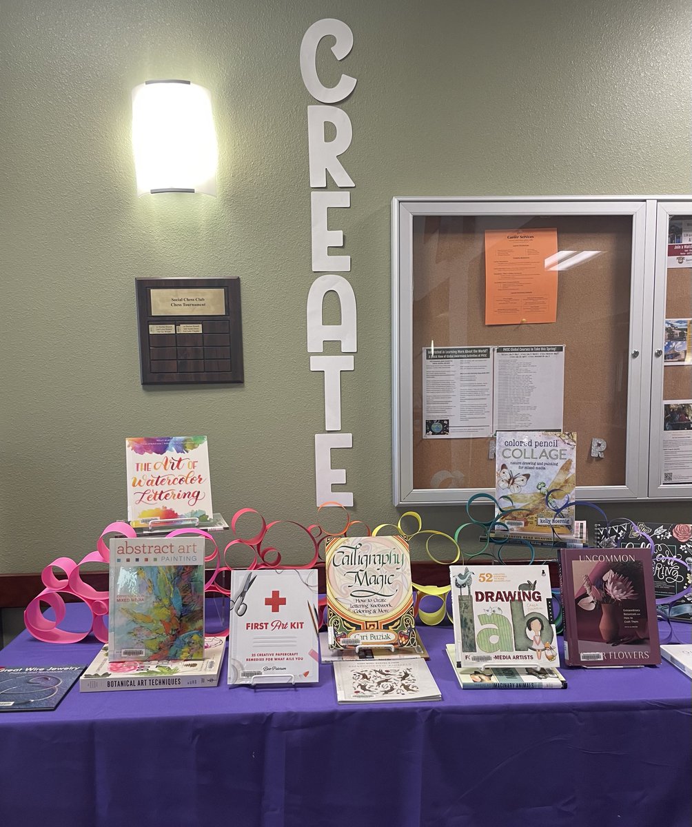 Happy #NationalCraftMonth!  Are you a crafter?  What do you craft?  Check out this display over at #PHSCPorterCampus library and you may discover a new craft or brush up on an old one!  #PHSCLibraries