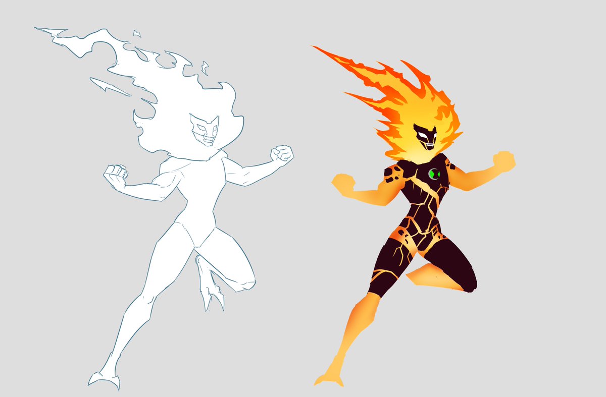 Alorix🏳️‍⚧️Comms CLOSED! on X: Still trying to figure out her body and  rocks. Something Strong, Feminine and easy to animate. #Jen10 #Ben10 # Heatblast t.coA8p1jWnh4v  X