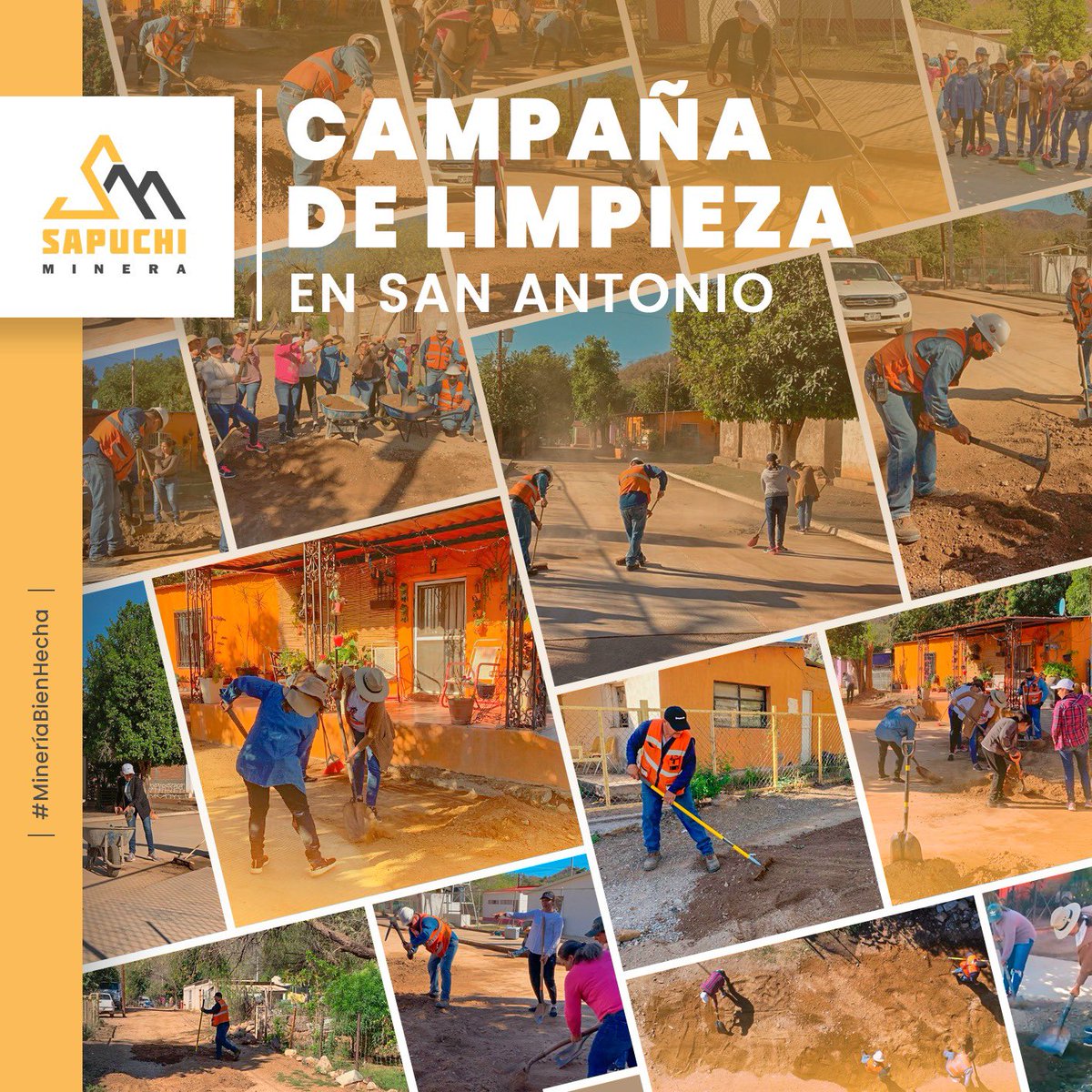 SapuchiMinera's tweet photo. ¡Excelentes noticias desde San Antonio de la Huerta! La comunidad se unió recientemente con personal de #Sapuchi para llevar a cabo una campaña de limpieza y hacer que nuestro pueblo sea más hermoso. ¡Sigamos trabajando juntos por comunidades más limpias y agradables para todos! https://t.co/VMoUZ3avTe