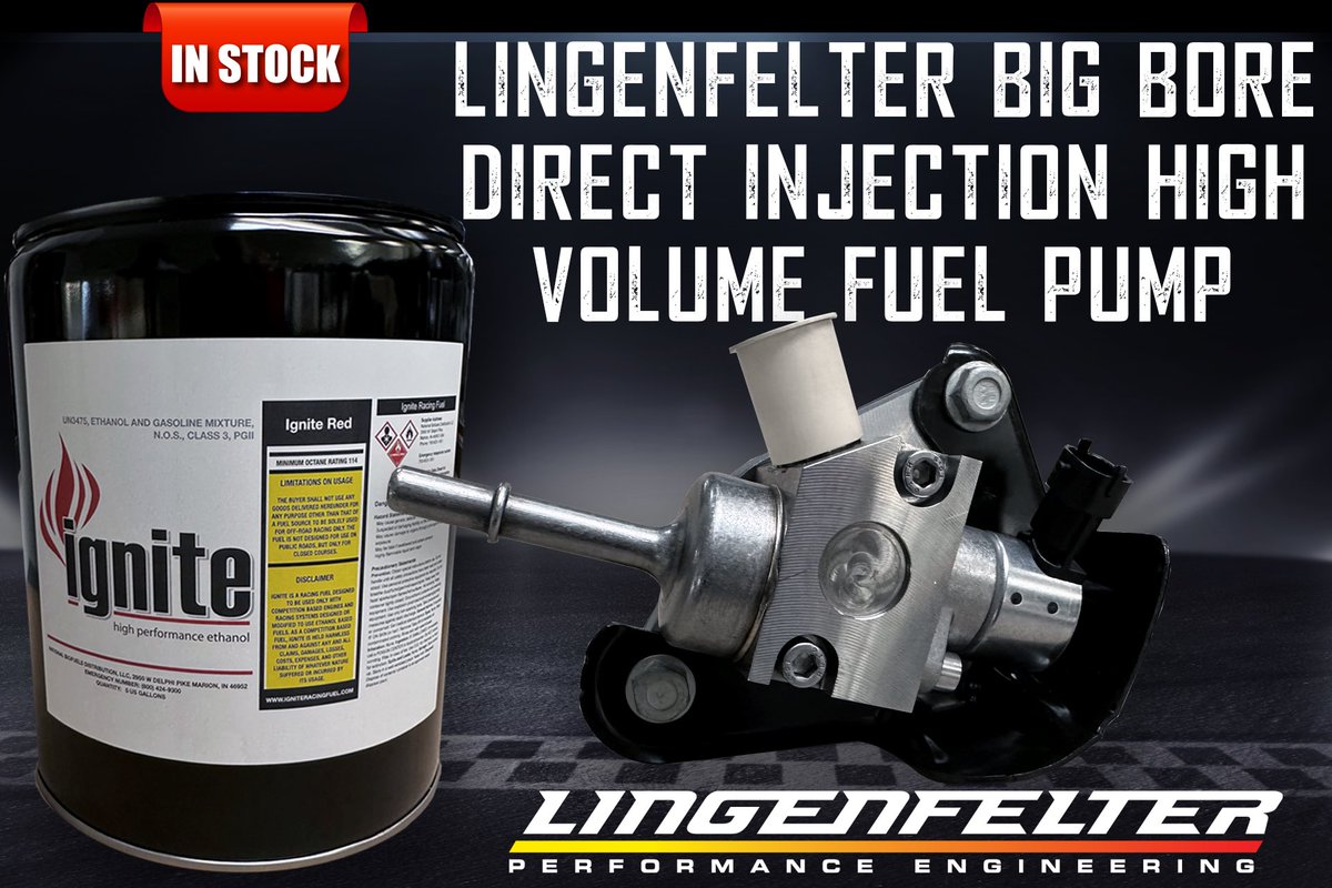 LingenfelterLPE's tweet photo. Don’t let your stock mechanical fuel pump limit your horsepower potential. Unleash more from your GM Gen V V8 and V6 direct injection engines with our #Lingenfelter Big Bore Fuel Pump paired with @IgniteRaceFuel.   

https://t.co/jlHHCz1IBP

#LPE #Lingenfelter #LS #427LS https://t.co/YFEbJs5Jqd