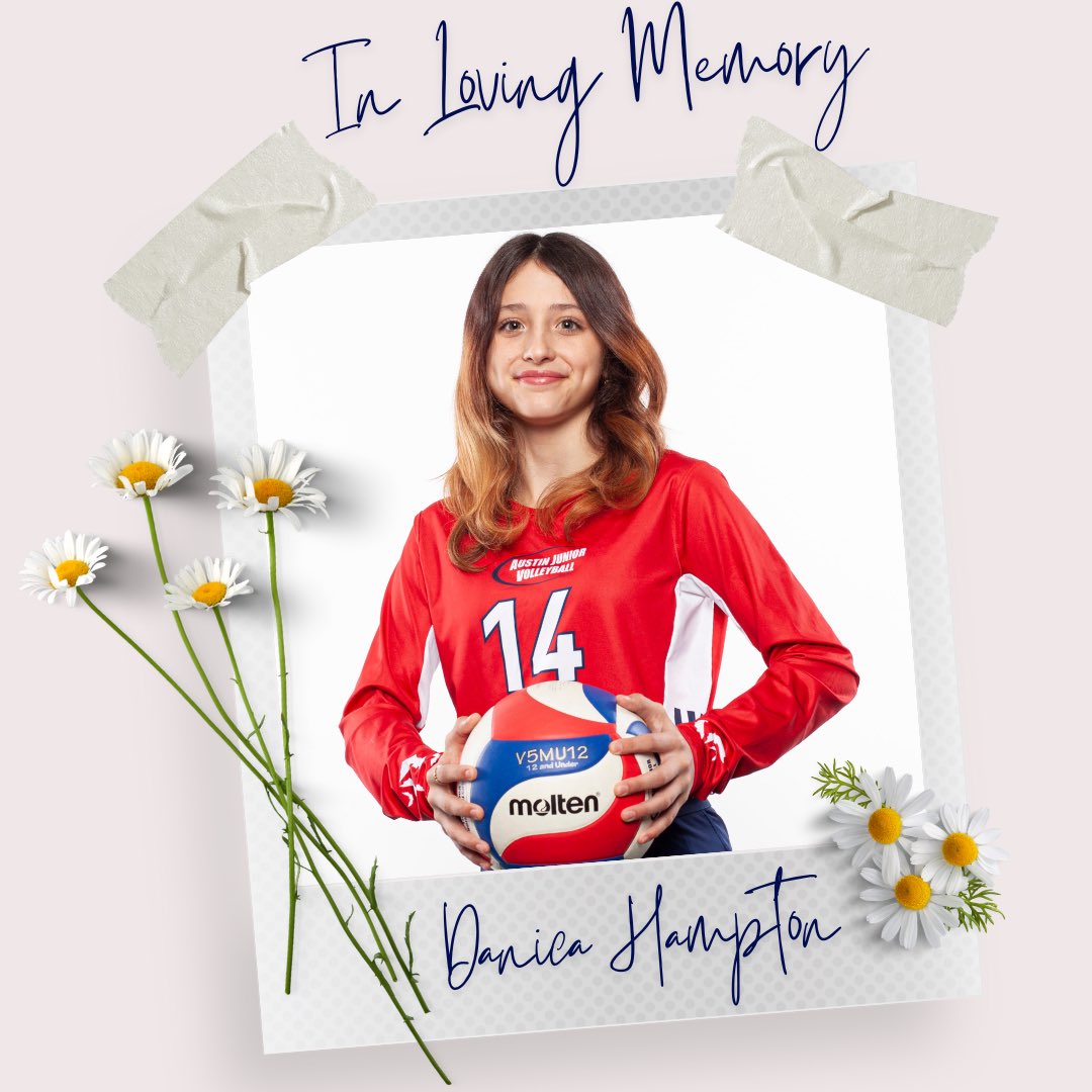 Danica will forever be a part of our Austin Junior Volleyball family. Our thoughts and prayers are with her family, friends, and team during this difficult time❤️