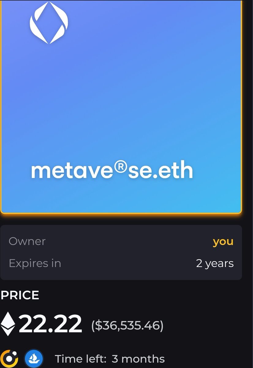 Metave®se.eth available for sale 

<a href="/CryptoVonDoom/">VonDoom ☕️</a> <a href="/dt_chain/">Deepak</a> <a href="/notfrydoteth/">fry</a> #Web3 @ensforsale <a href="/ensdomains/">ens.eth</a> <a href="/ensexpo/">Mania</a> <a href="/unstoppableweb/">Unstoppable Domains</a> <a href="/unKn0wnwallet/">Unknown</a> <a href="/raghuramkravi/">unknownperson.eth ❤️ Memecoin</a> <a href="/ensbuy/">NameApes.eth | 192.eth</a>