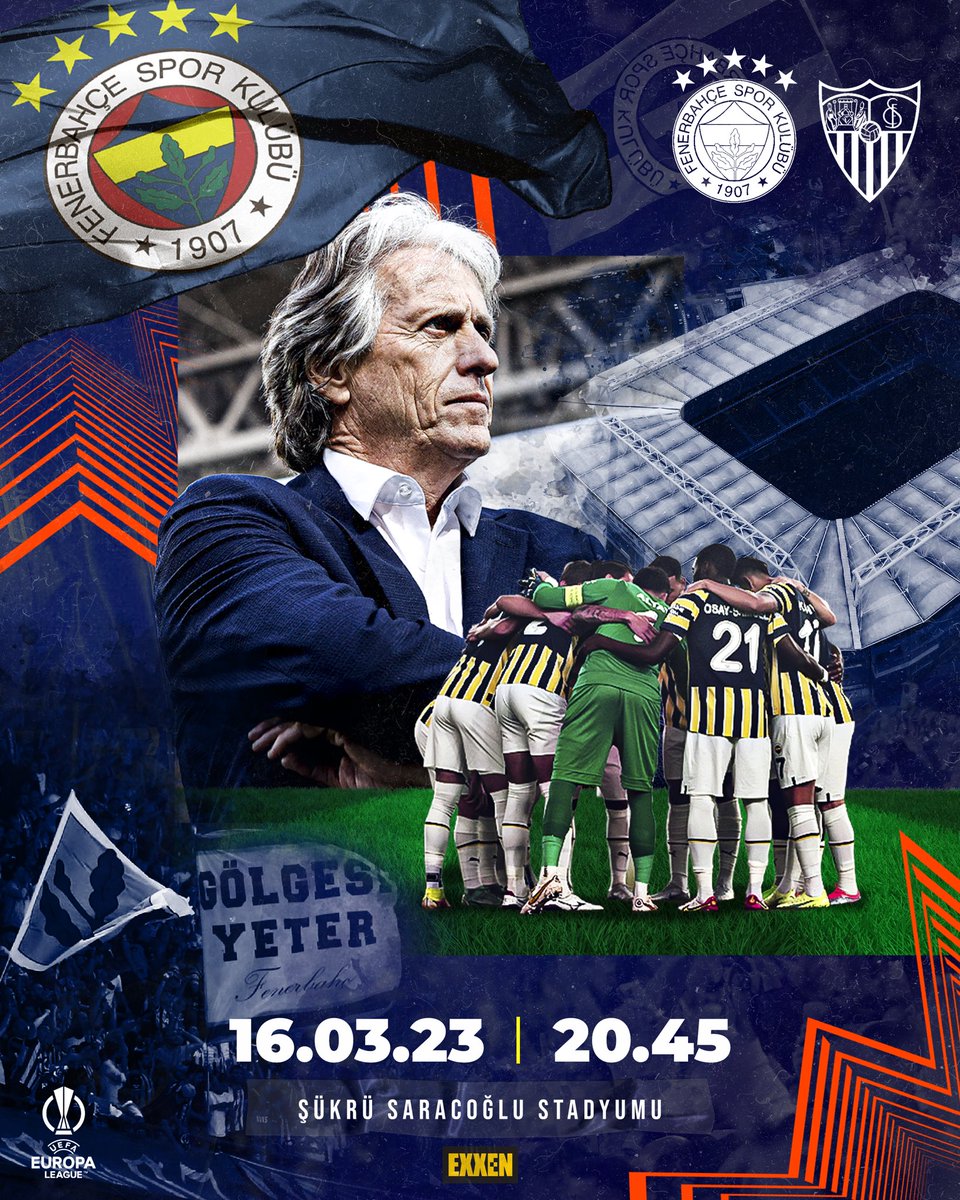 Fenerbahce's tweet photo. 🏆 #UEL
🆚 Sevilla
🗓 16 Mart Perşembe
🕘 20.45
🏟️ @ulkerstadyumu 
📺 @exxentr 
📲 #FBvSVL https://t.co/5R2j2ImhdK
