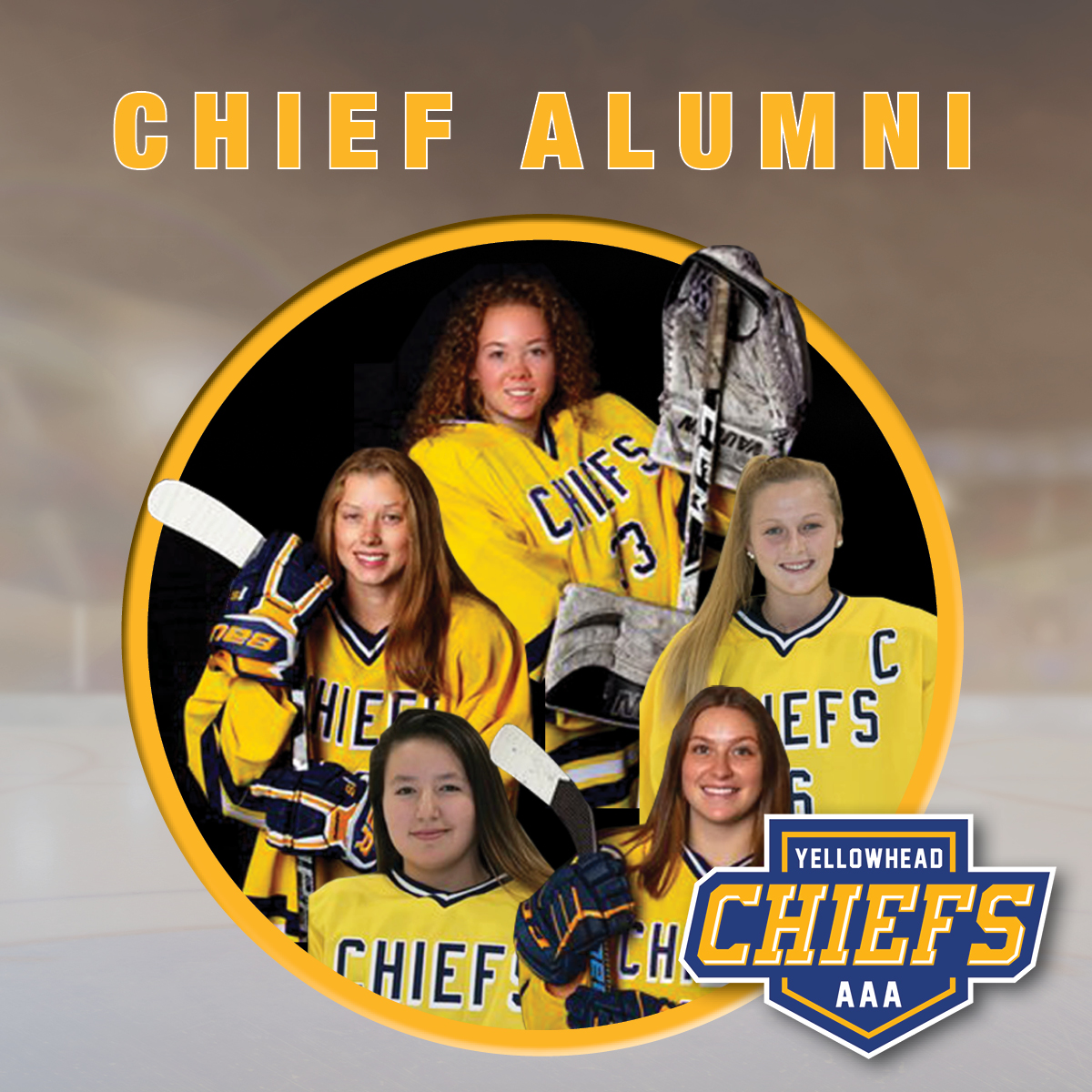 Good luck to our Chief Alumni!
U SPORTS Hockey Championship-Tatum Amy, Morgan Ramsey, McKiya Mazur
ACAC Finals-Cassidy Lyttle, Josie Nichols, Sidney McMullan
ACHA Nationals -CallieMaguire, DarbiPoole, Emmalie Thompson, KaseyFouillard, TrinityTanner, JaidaChartrand, Julianna Davis