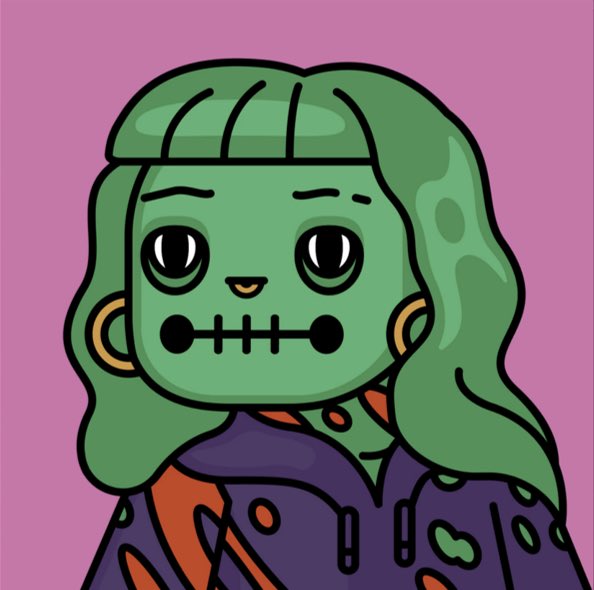 I finally took the leap I had been waiting for and joined the horde <a href="/Deadfellaz/">Deadfellaz</a>. I had been eyeing this project for at least a year, and I knew I wanted to be a part of it, but only with a Betty 💚
#deadfellaz #thehorde #NFTCommunity #newpfp <a href="/betty_nft/">BETTY</a>