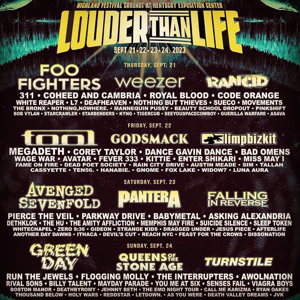 KyngEddie's tweet photo. We are somewhere in this lineup! Can’t wait #louderthanlife #KYNGlives https://t.co/L2T8RX5IIT