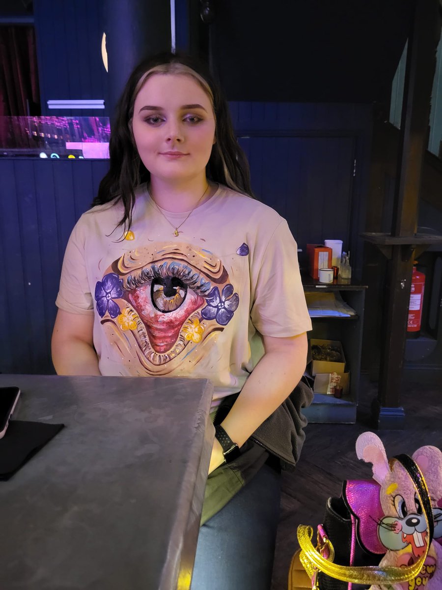 When you create your own clothing for the concert #LoveJoy #Belfast #artbyFrieda